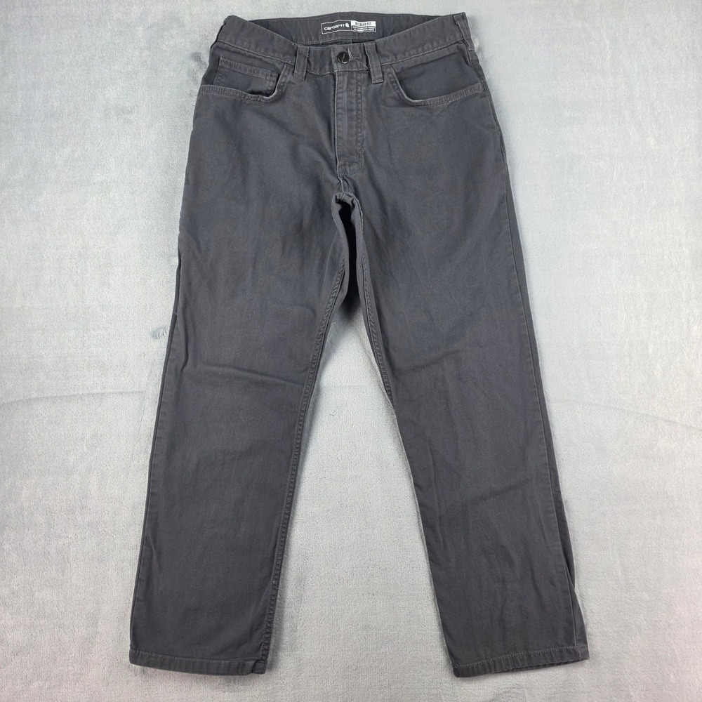 Carhartt Rugged Flex Relaxed Fit Canvas 5-Pocket Work Pant Gray BN2517-M 32x30